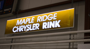 Maple Ridge Chrysler Rink Sign